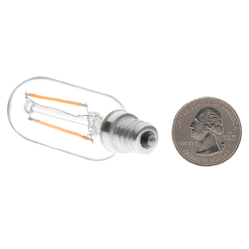 T8 E12 2W LED Vintage Antique Filament Light Bulb, 25W Equivalent, 4-Pack T8 E12 2W LED Vintage Antique Filament Light Bulb, 25W Equivalent, 4-Pack